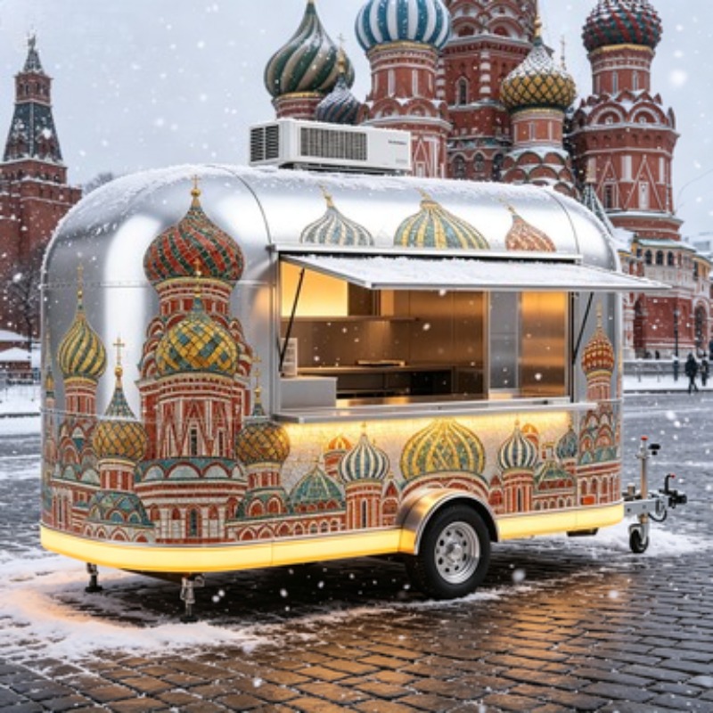 Food Snacks Delivery - Mini camion de crème glacée avec