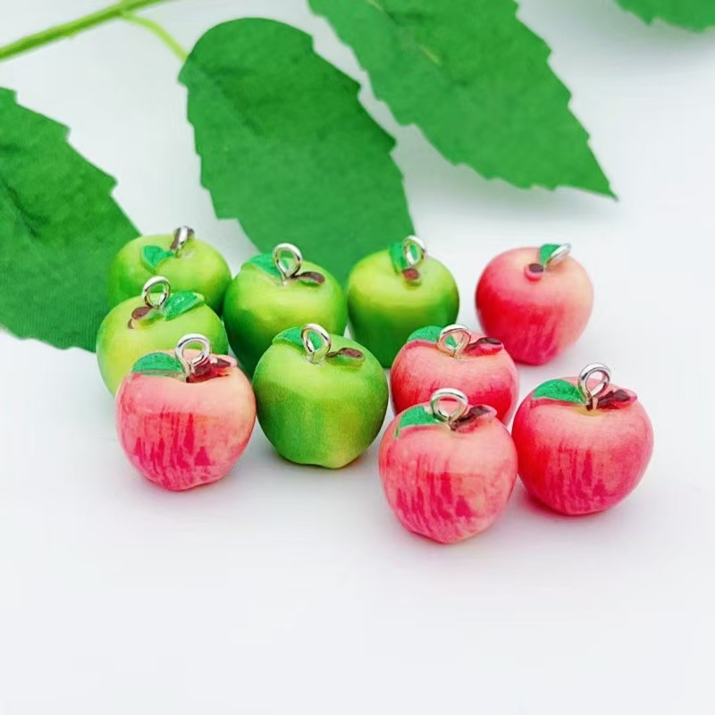 Food & Snacks Colouring Book - 10 pièces de mini-fruits artificiels vert