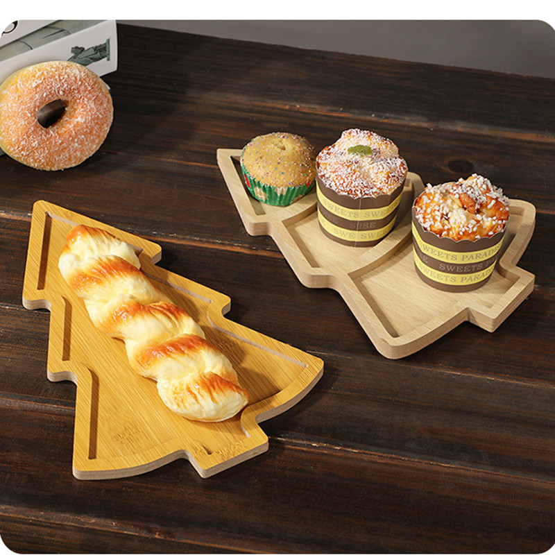 Xmas Food Snacks - Assiette de noël plateau en bois