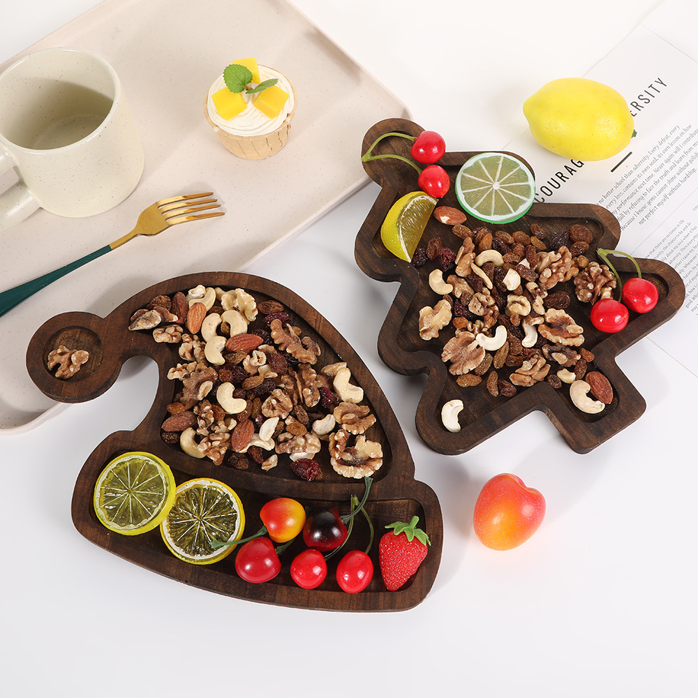 Xmas Food Snacks - Plateau en forme de chapeau d'arbre