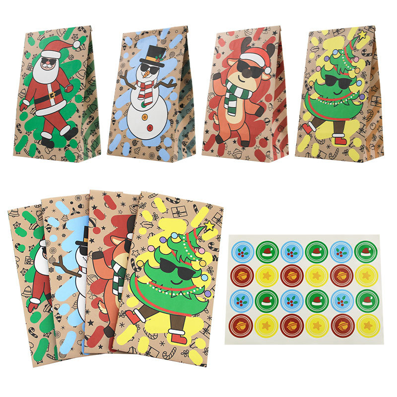 Xmas Food Snacks - Sacs en papier de Noël 24