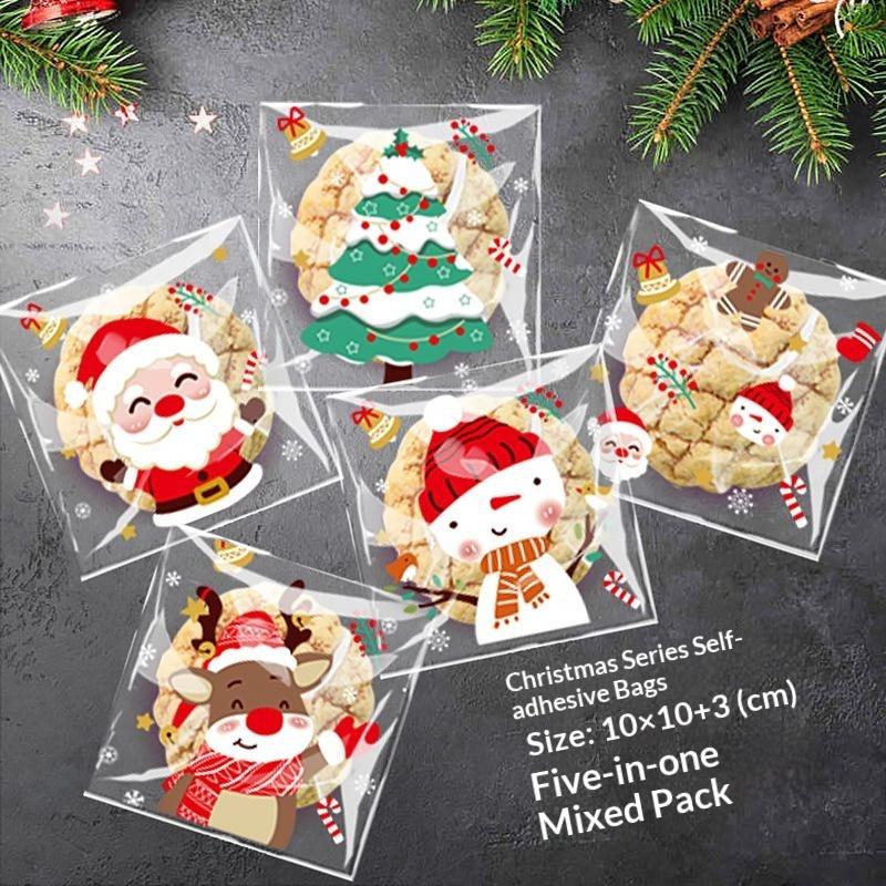 100 sacs à friandises autocoll - Xmas Food Snacks avis et prix
