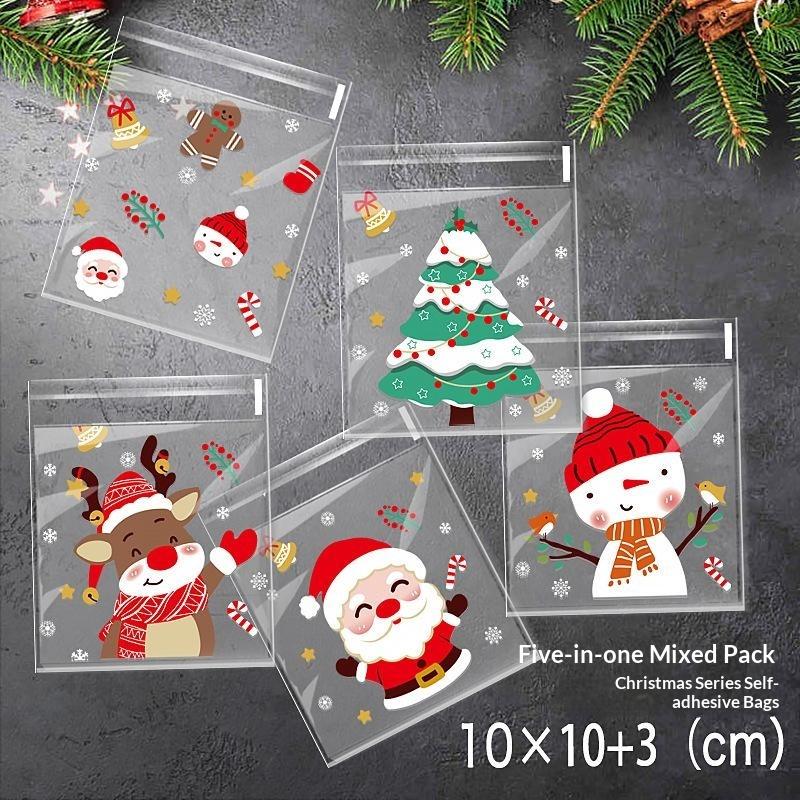 100 sacs à friandises autocoll - Xmas Food Snacks avis et prix